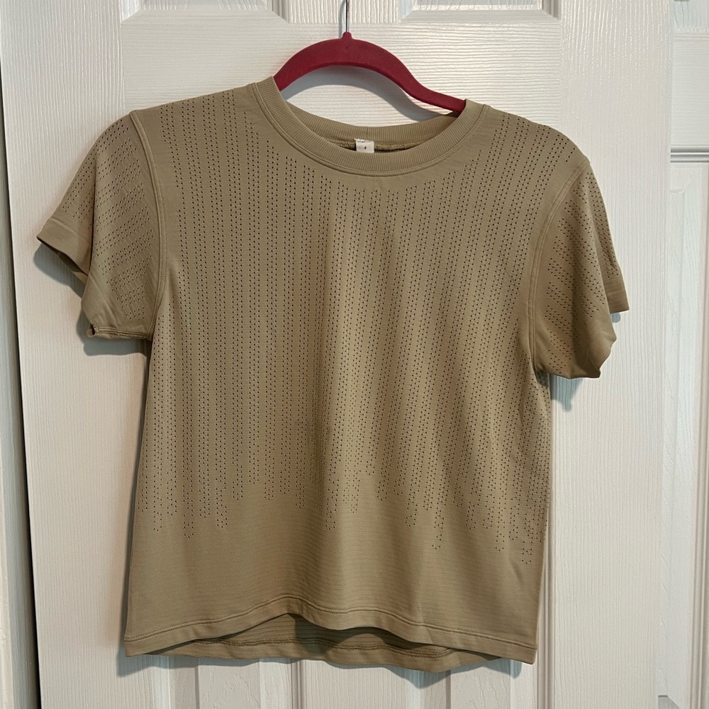 Lululemon Athletica Tan Short Sleeve Tee